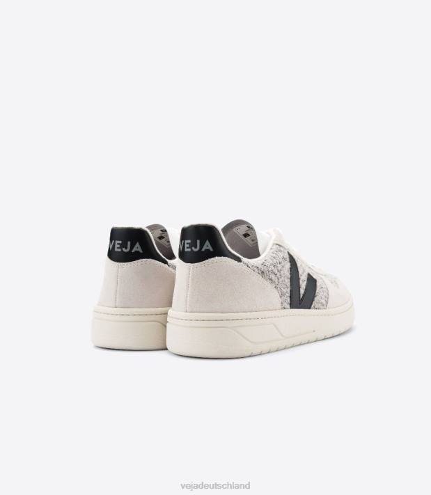 Schuhe VHJD67 Männer Veja V-10 Flanell schneeschwarz