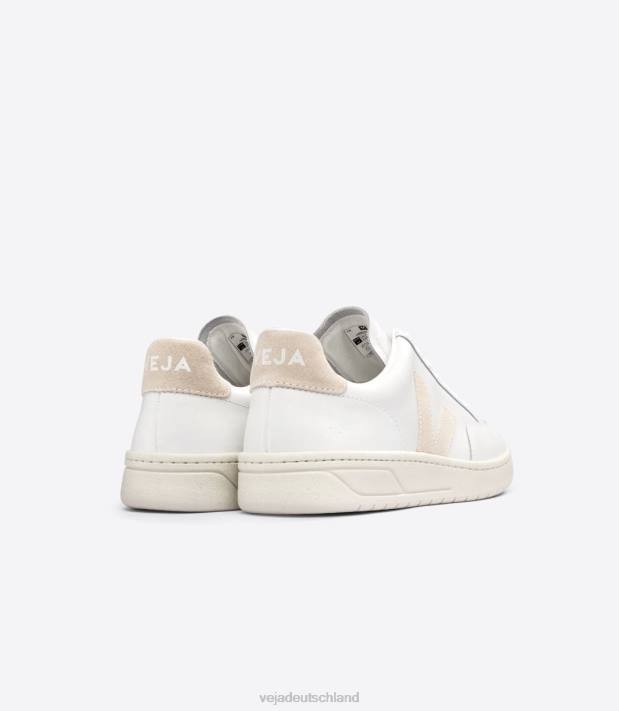 Schuhe VHJD25 Männer Veja V-12-Leder, weißer Zobel