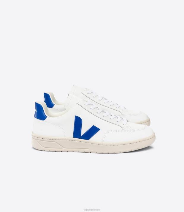 Schuhe VHJD26 Männer Veja V-12 Leder weiß Paros
