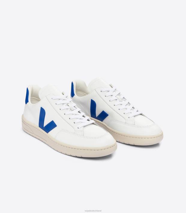 Schuhe VHJD26 Männer Veja V-12 Leder weiß Paros