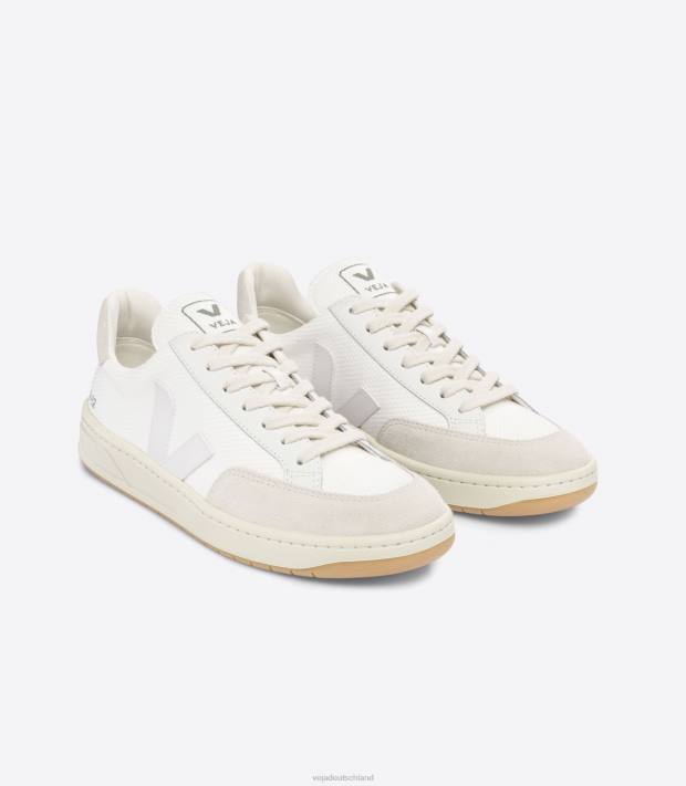 Schuhe VHJD28 Männer Veja V-12 B-Mesh weiß natur