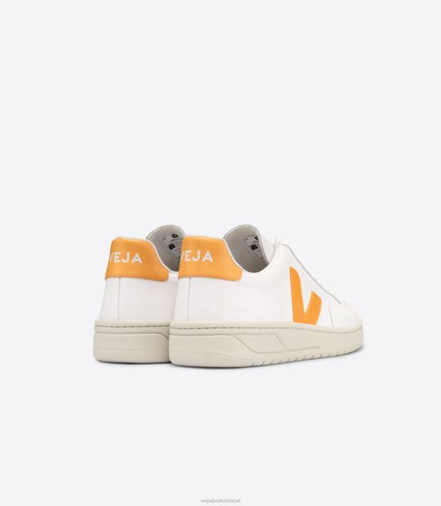 Schuhe VHJD32 Männer Veja V-12 Leder weiß Ouro