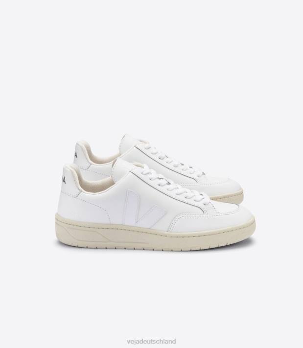 Schuhe VHJD33 Männer Veja V-12 Leder weiß