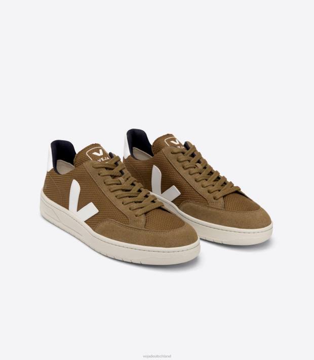 Schuhe VHJD34 Männer Veja V-12 veganes B-Mesh-Zelt weiß