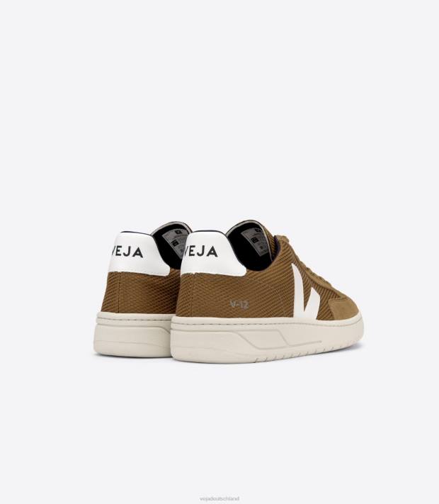Schuhe VHJD34 Männer Veja V-12 veganes B-Mesh-Zelt weiß