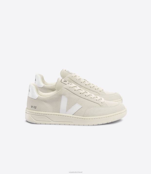 Schuhe VHJD35 Männer Veja V-12 Alveomesh naturweiß