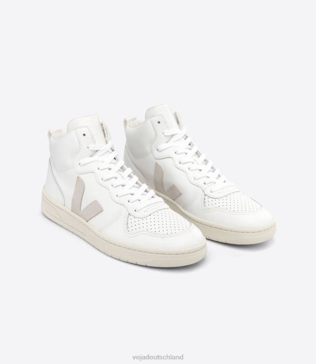 Schuhe VHJD81 Männer Veja V-15 Leder weiß