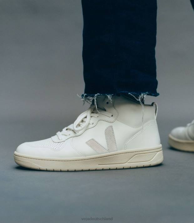 Schuhe VHJD81 Männer Veja V-15 Leder weiß