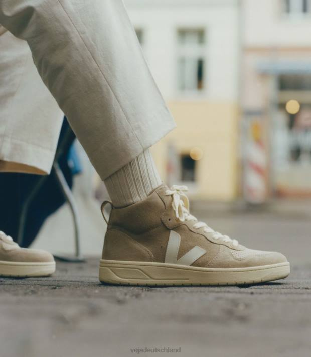 Schuhe VHJD83 Männer Veja V-15 Wildleder Dune Pierre