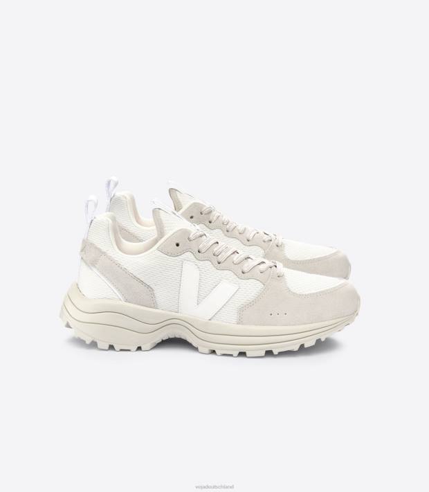 Schuhe VHJD163 Männer Veja Venturi-Hexamesh-Kies weiß