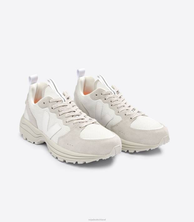 Schuhe VHJD163 Männer Veja Venturi-Hexamesh-Kies weiß