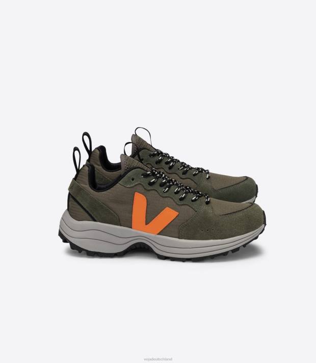 Schuhe VHJD166 Männer Veja Venturi Ripstop Kaki Neon Orange