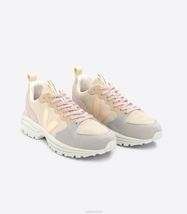 Schuhe VHJD170 Männer Veja Venturi-Wildleder, Mandel-Pfirsich-Multico