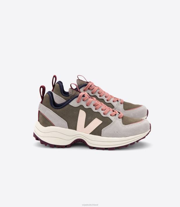 Schuhe VHJD183 Männer Veja Venturi-Wildleder, Kaki-Zobel-Oxford-Grau