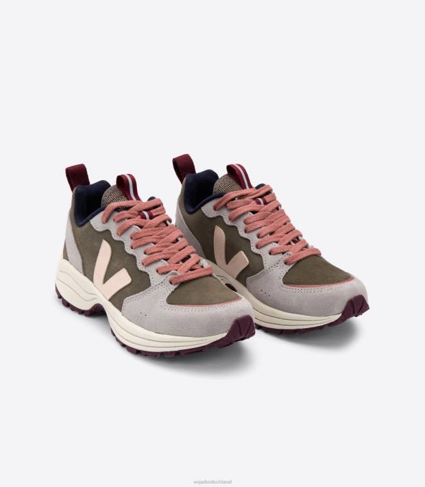 Schuhe VHJD183 Männer Veja Venturi-Wildleder, Kaki-Zobel-Oxford-Grau